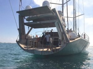 Jacek at the stern