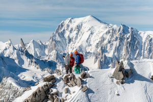 Mike Horn and Fred Roux on the summit of Mount Dolent